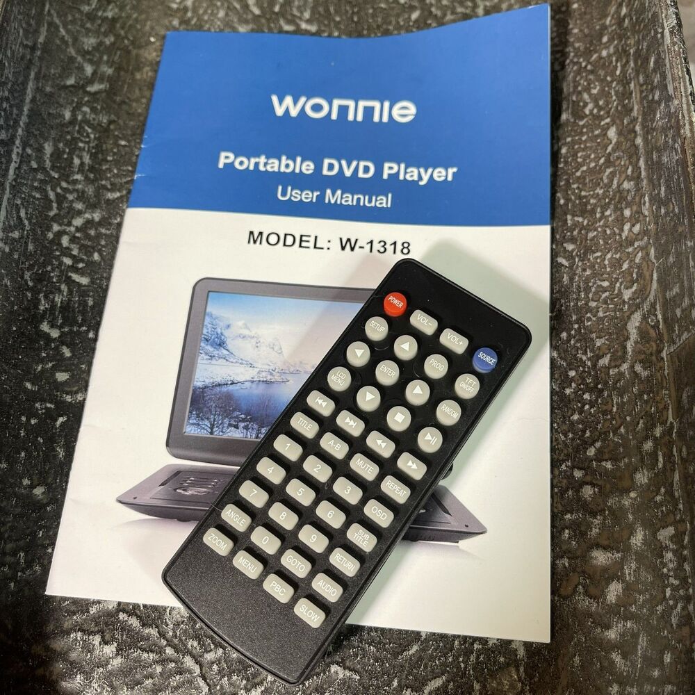 Remote Control For WONNIE W-1318BU W-US-1589B W-B150 Portable DVD Disc Player‎